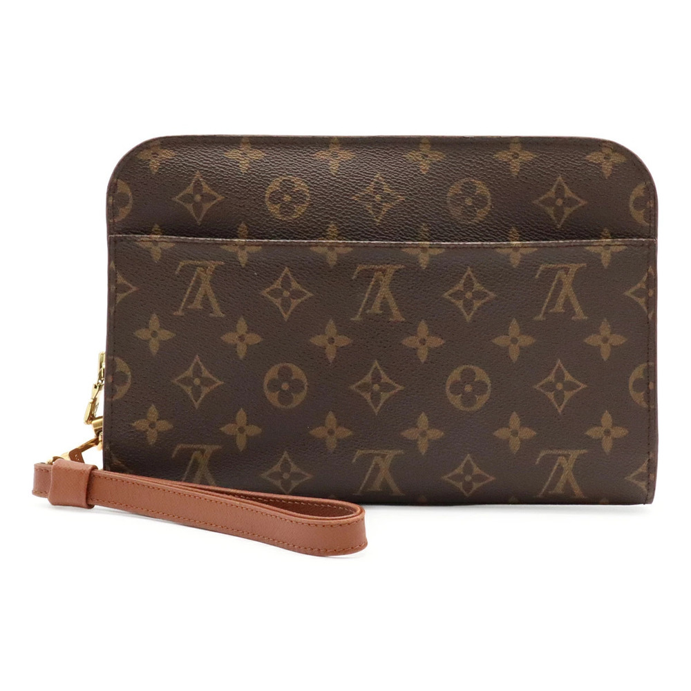 Louis Vuitton Monogram Orsay Pouch 2Way Shoulder Bag Canvas Leather Brown